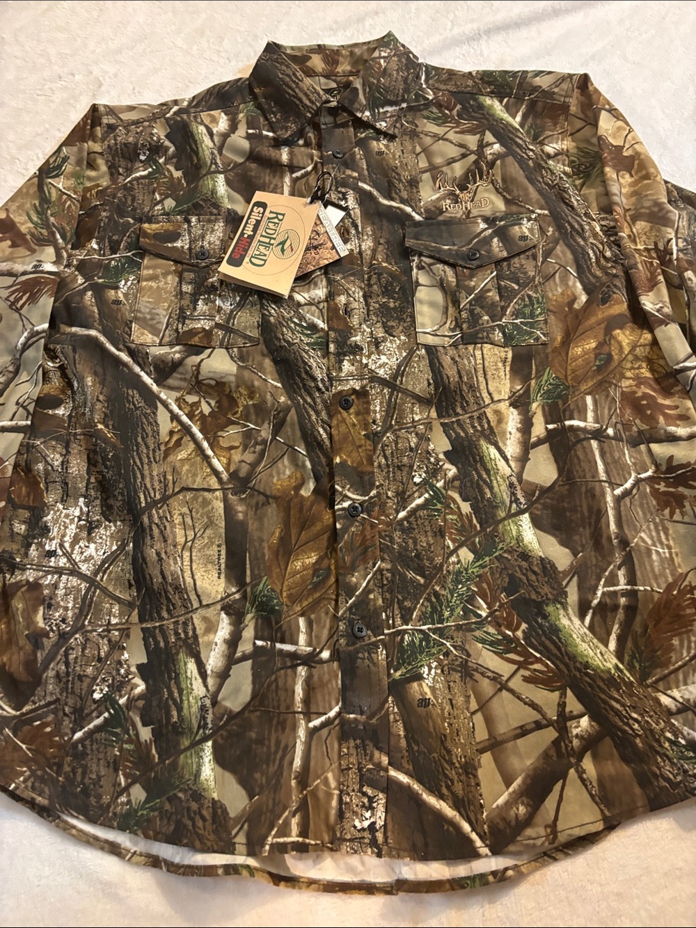 Redhead Silent-Hide Button Down Hunting Shirt Size XL/TG NWT